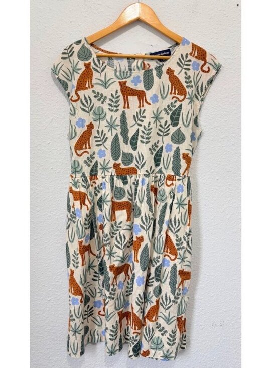 Princess Highway Dresses & Skirts - Princess Highway Linen Blend Cheetah Dress Funky Novelty Print Boho